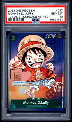 2023 ONE PIECE PROMOS #037 MONKEY D. LUFFY PSA 10 - Image 1