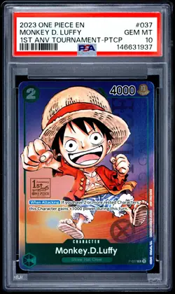 2023 ONE PIECE PROMOS #037 MONKEY D. LUFFY PSA 10 - Image 1