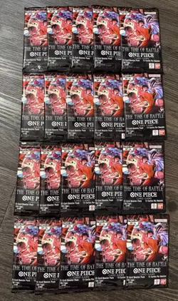 Lot Of 20: One Piece TCG The Time of Battle Booster Pack OP-16 ENGLISH - Image 1