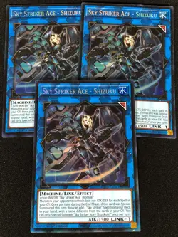 Yugioh Sky Striker Ace Shizuku RA03-EN043 1st Collectors x3 (NM) - Image 1