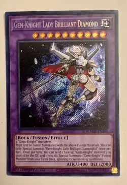 Gem-Knight Lady Brilliant Diamond - BLMM-EN145 - Secret Rare - 1st Ed. Yugioh! - Image 1