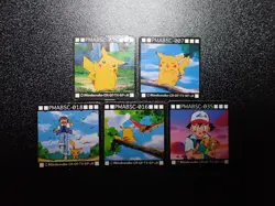 Pokemon GB Pocket Mini Card Non Holo x5 Ash Pikachu etc #5726 EX/VG - Image 1