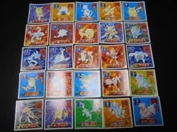 Pokemon Card Amada Sticker Non Holo x25 Mewtwo Snorlax Gyarados Pikachu etc#3911 - Image 1