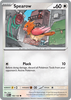 🔥 SPEAROW 102/132 COMMON MEGA EVOLUTION POKEMON NM/M SCAV 🔥 - Image 1