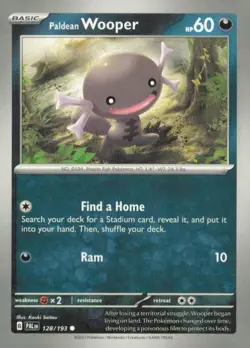 🔥 PALDEAN WOOPER 128/193 COMMON PALDEA EVOLVED POKEMON NM/M SAITOU 🔥 - Image 2