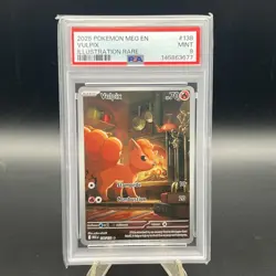 2025 POKEMON MEG EN VULPIX ILLUSTRATION RARE PSA 9 MINT - Image 1