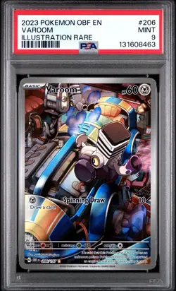 2023 POKEMON OBF EN-OBSIDIAN FLAMES ILLUSTRATION RARE #206 VAROOM PSA 9 - Image 1