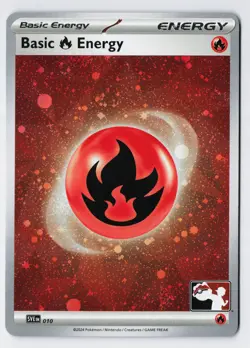 Basic Fire Energy 010 - Pokemon TCG Prize Pack Series 6 COSMOS Holo Foil NM - Image 1