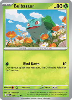 🔥 BULBASAUR 001/132 COMMON MEGA EVOLUTION POKEMON NM/M HYOGONOSUKE 🔥 - Image 1
