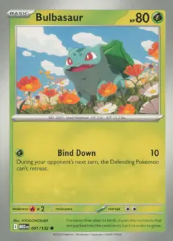 🔥 BULBASAUR 001/132 COMMON MEGA EVOLUTION POKEMON NM/M HYOGONOSUKE 🔥 - Image 2