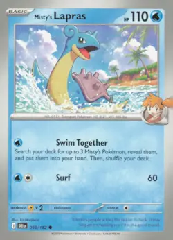 🔥 MISTY'S LAPRAS 050/182 COMMON DESTINED RIVALS POKEMON NM/M MORIKURA 🔥 - Image 2