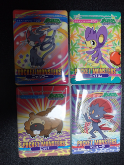 Pokemon Bandai Promo Waterproof Bathroom Menko Card x4 Gliscor Mantyke etc #5666 - Image 1