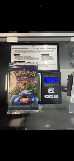 21.1g Heavy Unlimited Base Booster Pack Pokemon TCG Factory Sealed 1999 WOTC - Image 2