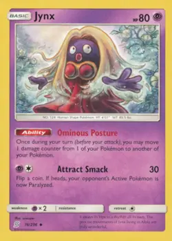 🔥 JYNX 76/236 UNCOMMON UNIFIED MINDS POKEMON NM/M SOWSOW 🔥 - Image 3