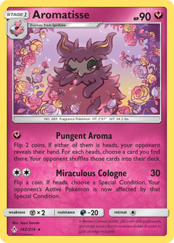 🔥 AROMATISSE 142/214 RARE UNBROKEN BONDS POKEMON NM/M TSURUTA 🔥 - Image 1
