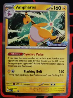 Pokemon Ampharos #75 Chaos Rising Pre-Release Promo NM - Image 1