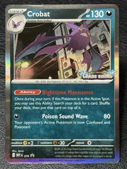Crobat MEP 076 - Prerelease Stamped Promo - Pokemon TCG: Chaos Rising - NM - Image 1