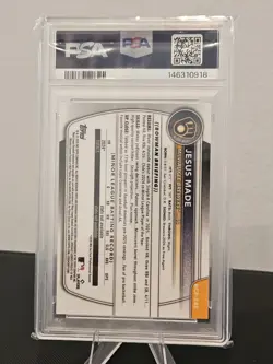 2025 Bowman Chrome Jesus Made Orange Shimmer /25 🍊 PSA 9 - Brewers - Image 2