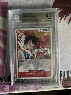 BGS 9.5 Gem Mint Super Pre-Release Top 8 - Monkey.D.Luffy P-001 - One Piece TCG - Image 1