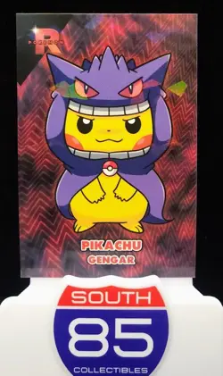 Poncho Pikachu Gengar Cracked Ice Holo Pokemon Card Database Team Rocket Peru - Image 1
