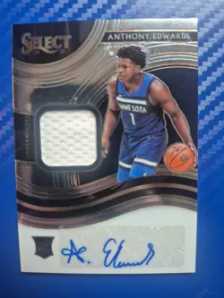 Anthony Edwards RC 2020-21 Select Rookie Jersey Autograph #RJA-EDW #9/199 RPA! - Image 1