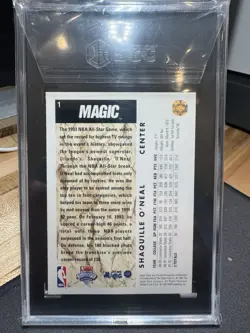 1992-93 Upper Deck - Shaquille O'Neal #1 (RC) SGC 9 Mint - Image 2