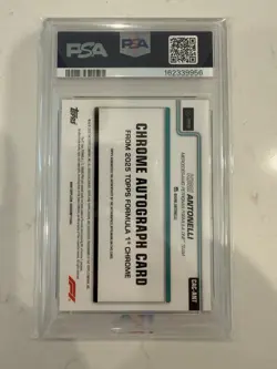 2025 TOPPS CHROME FORMULA 1 CHROME AUTOS #CAC-ANT KIMI ANTONELLI /75 PSA 9 - Image 2