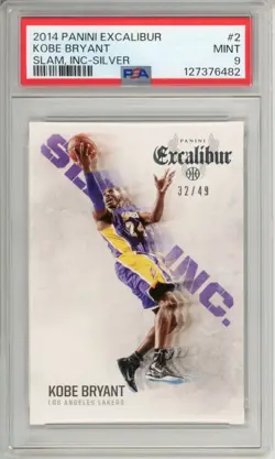 2014-15 PANINI EXCALIBUR BASKETBALL SILVER SLAM INC KOBE BRYANT 32/49 PSA 9 - Image 1