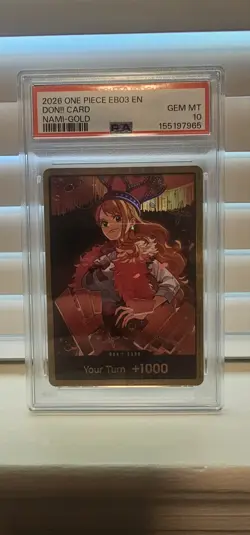 One Piece CCG Nami Gold Don Alt Art Holo PSA 10 Gem Mint TCG - Image 1
