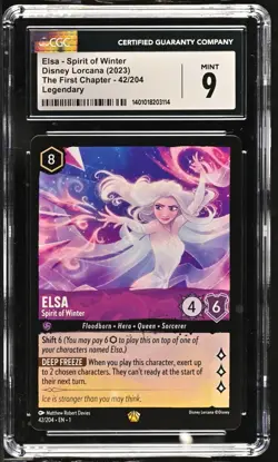 CGC 9 2023 Disney Lorcana Elsa Spirit of Winter PSA BGS Chapter 1 EN 1 - Image 1