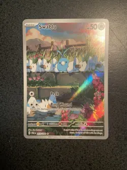 Swablu 213/182 Paradox Rift Illustration Rare Holo Pokemon TCG Card NM - Image 1