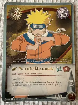 Naruto Uzumaki 019 1st Edition Holo Foil Naruto CCG Path to Hokage Rare Card - Image 1