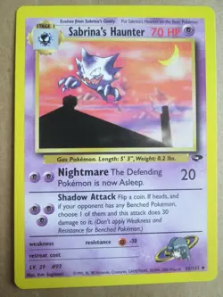 Sabrina's Haunter - 55/132 - Uncommon WOTC TCG—Gym Challenge Pokemon Card - Image 1