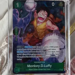 Bandai One Piece Card Game Monkey D. Luffy Impeld Down OP16-034 SR Holo - Image 1
