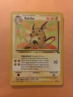 pokemon cards rare raichu fossil Set 29/62 - Image 1