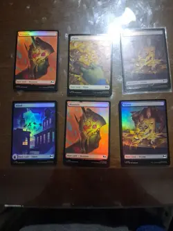 MTG Surge FOIL Full Art Basic Land TMNT NM Low S&H Lot Of 6 Cards - Image 1