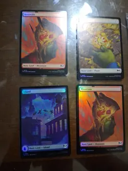 MTG Surge FOIL Full Art Basic Land TMNT NM Low S&H Lot Of 6 Cards - Image 2