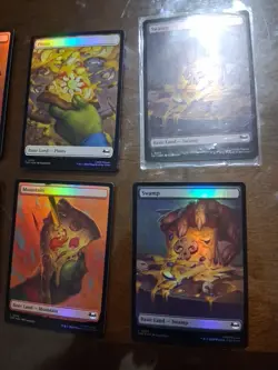 MTG Surge FOIL Full Art Basic Land TMNT NM Low S&H Lot Of 6 Cards - Image 3