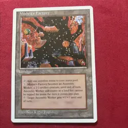 4X MP/HP MTG Magic The Gathering Mishra’s Factory Fourth Edition Land Cards - Image 2