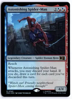 PRESALE Astonishing Spider-Man MSC 740 Magic: The Gathering Foil R NM - Image 1