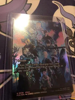 MTG FOIL Endwalker Brainstorm (Showcase) Final Fantasy: Through the Ages 0028 NM - Image 4