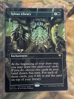 Sylvan Library (Borderless) (FOIL) ✅ Special Guests ✅ Magic (mtg) - Image 1
