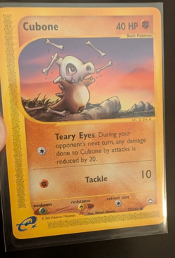 2003 Pokemon Cubone #72/147 Aquapolis - Image 3