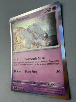 Pokemon TCG * Scarlet & Violet * 105/198 Greavard Mirage Holo * FRESH PK - Image 2