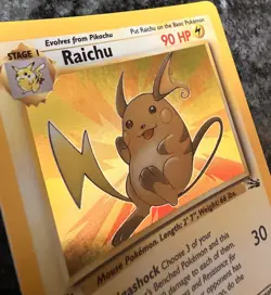 Pokemon 1999 Fossil Raichu Holo 1st Edition 14/62 - Image 3