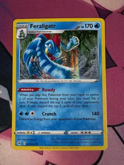Feraligatr 057/264 Holo Rare Fusion Strike Pokemon Holo Near Mint - Image 1