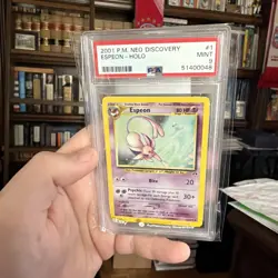 2001 Pokemon Neo Discovery #1 Espeon Holo PSA 9 MINT - Image 1