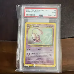 2001 Pokemon Neo Discovery #1 Espeon Holo PSA 9 MINT - Image 2