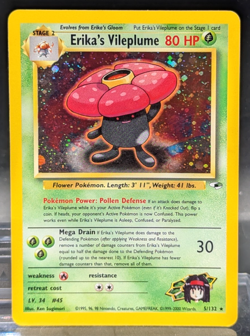 Erika's Vileplume Holo Gym Heroes 005/132 Pokemon 2000 - HP - Image 1