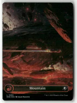 MTG Mountain 0265 Foil (Borderless) Edge of Eternities NM EOE - Image 1